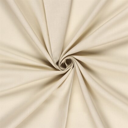 Baumwollstoff Cretonne Premium *Marie* Uni - hellbeige
