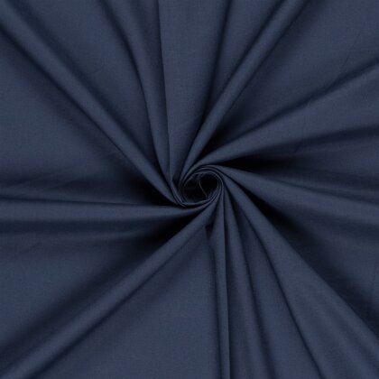 Baumwollstoff Cretonne Premium *Marie* Uni - dunkelblau
