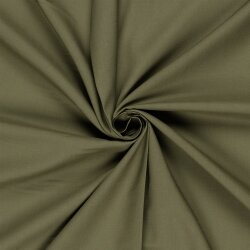 Baumwollstoff Cretonne Premium *Marie* Uni - oliv