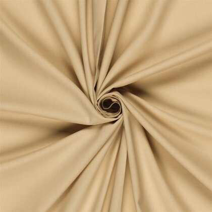 Baumwollstoff Cretonne Premium *Marie* Uni - cremebeige