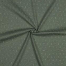 Feinstrickjersey *Vera* Lochmuster - altgrün