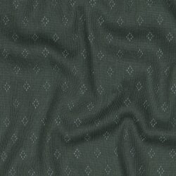 Feinstrickjersey *Vera* Lochmuster - dunkelgrün