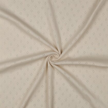 Feinstrickjersey "Vera" Lochmuster - hellbeige