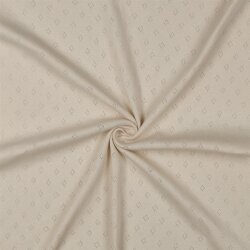 Feinstrickjersey "Vera" Lochmuster - hellbeige