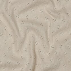 Feinstrickjersey "Vera" Lochmuster - hellbeige
