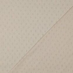 Feinstrickjersey "Vera" Lochmuster - hellbeige
