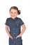 Jeansstoff bunte Glitzerherzen - dunkel jeansblau