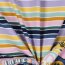 Baumwolljersey bunte Blockstreifen - blau