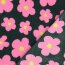 Teddystoff Blumen - dunkeloliv/hellpink