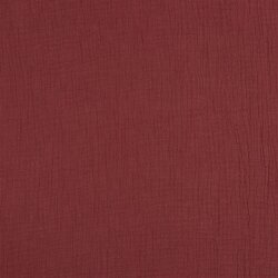 Musselin Uni *Gerda* BIO~Organic - rubinrot