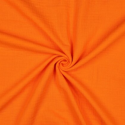 Musselin Uni *Gerda* BIO~Organic - Neon orange