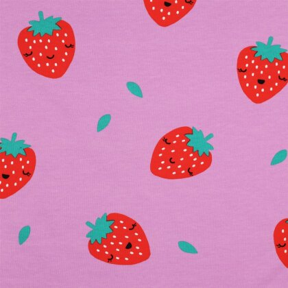 Ganzjahressweat Soft glückliche Erdbeeren - flieder