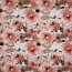 Viskose Popeline Korall Blumen - creme