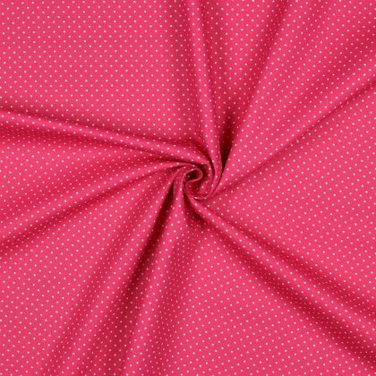 Baumwollpopeline 2mm Punkte - pink
