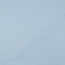 Baumwollpopeline 2mm Punkte - hellblau