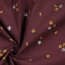Feincord Glitzer Blumen - antikbeere