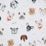 Ganzjahressweat Digital Hundeköpfe - weiss