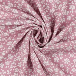 Viskose Popeline STRETCH kleine Blumen - CHERRYBLOSSOM