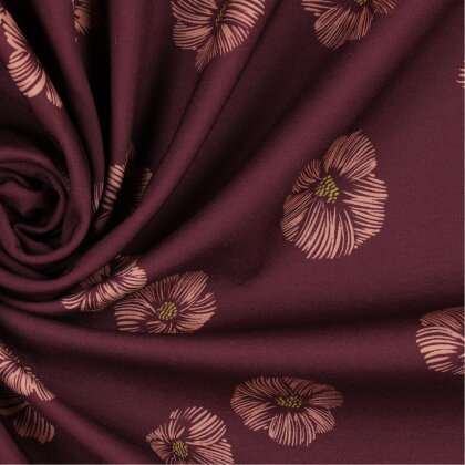Softshell Digital grosse Blüte - aubergine
