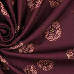 Softshell Digital grosse Blüte - aubergine