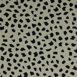 Viskose Leinen vorgewaschen Punkte - taupe