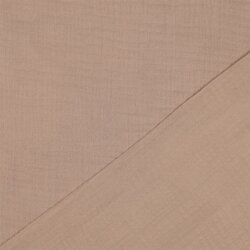 Dreilagiger Baumwoll Musselin Bio~Organic - helltaupe