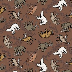 Ganzjahressweat wilde Tiere - schokobraun