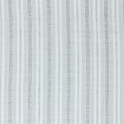Baumwollstoff Bestickt Streifen - weiss