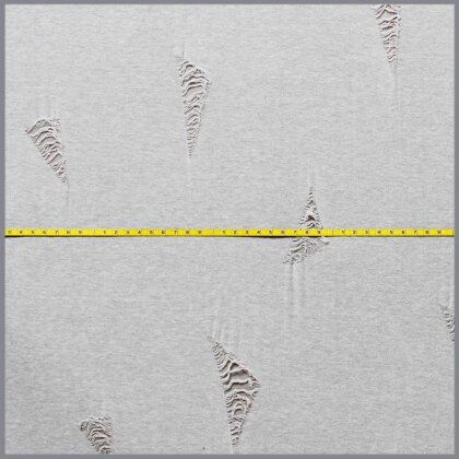 0,5 Meter - Destroyed Jersey Dreieck hellbeige meliert