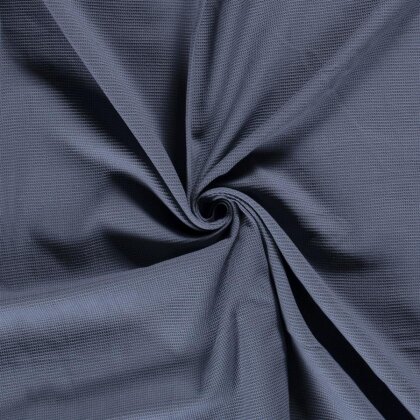0,8 Meter - Waffelpiqué *Marie* 2mm Uni - jeansblau