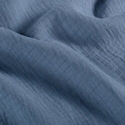 Musselin Uni *Marie* - jeansblau
