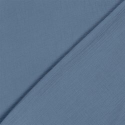 Musselin Uni *Marie* - jeansblau