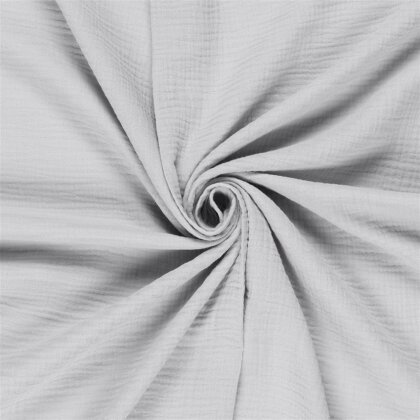 Musselin Uni *Marie* - satin grau
