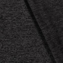 Strickfleece *Marie* Uni - meliert anthrazit