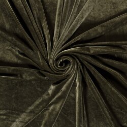 Stretch Samt *Marie* Uni - hell olive