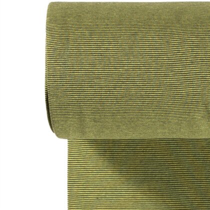 Ringelbündchen Streifen 1mm hellgrün/olive