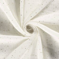Musselin verstreute Goldtupfen –- creme