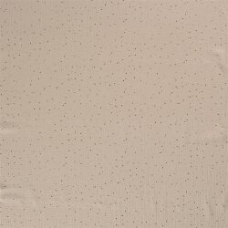 Musselin verstreute Goldtupfen – beige