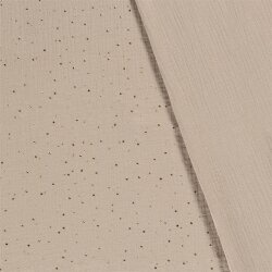 Musselin verstreute Goldtupfen – beige