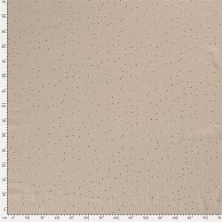Musselin verstreute Goldtupfen – beige