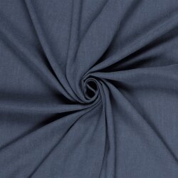 Viskose Leinen Slub Uni - stahlblau