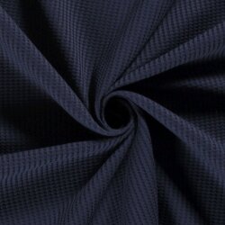 Waffeljersey *Marie* -  dunkel jeansblau