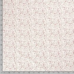 Baumwolljersey zarte Blumenranken creme