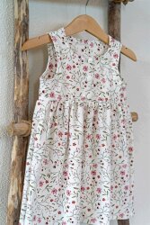 Baumwolljersey zarte Blumenranken creme