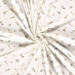 Baumwolljersey Frühlingsstrauss- creme