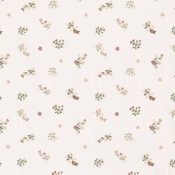 Baumwolljersey Frühlingsstrauss- creme