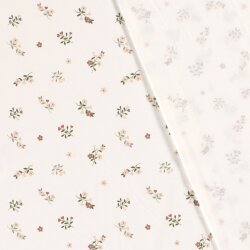 Baumwolljersey Frühlingsstrauss- creme