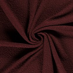 Bouclé Mantelstoff Uni *Marie* - dunkelrot