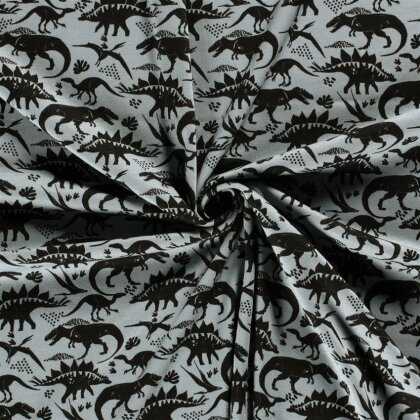 Alpenfleece Dinosaurier - hellstahlblau