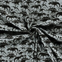 Alpenfleece Dinosaurier - hellstahlblau